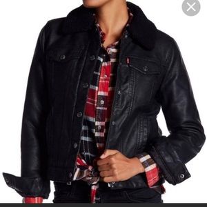 Levi’s Faux leather sherpa trucker jacket, Ladies
